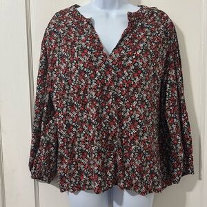 LOFT Outlet 3/4 Sleeve Floral Top